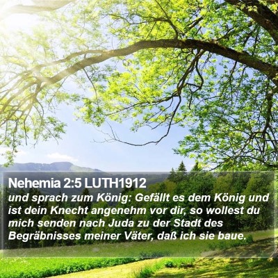 Nehemia 2:5 LUTH1912 Bible Verse Image