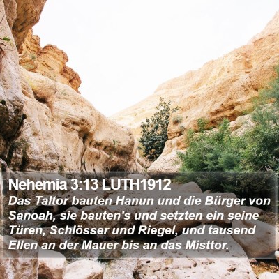 Nehemia 3:13 LUTH1912 Bible Verse Image