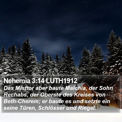 Nehemia 3:14 LUTH1912 Bible Verse Image