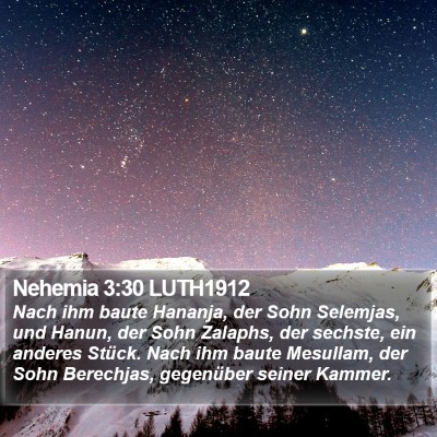 Nehemia 3:30 LUTH1912 Bible Verse Image
