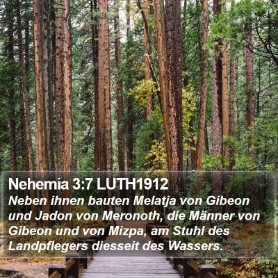 Nehemia 3:7 LUTH1912 Bible Verse Image
