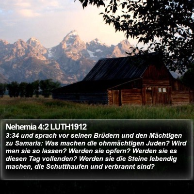 Nehemia 4:2 LUTH1912 Bible Verse Image