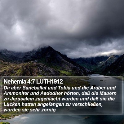 Nehemia 4:7 LUTH1912 Bible Verse Image