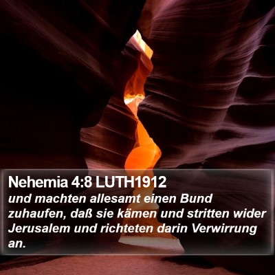 Nehemia 4:8 LUTH1912 Bible Verse Image