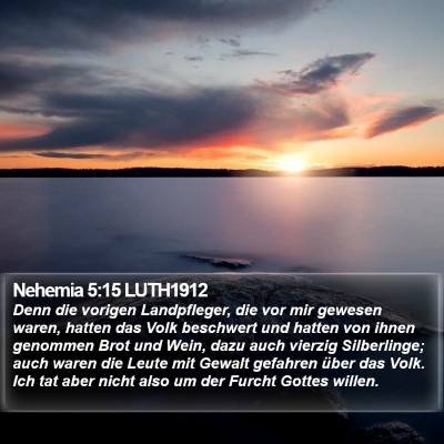 Nehemia 5:15 LUTH1912 Bible Verse Image