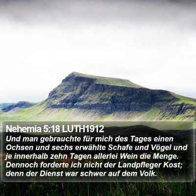 Nehemia 5:18 LUTH1912 Bible Verse Image