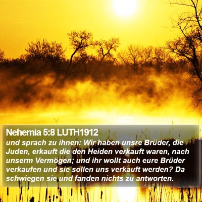Nehemia 5:8 LUTH1912 Bible Verse Image