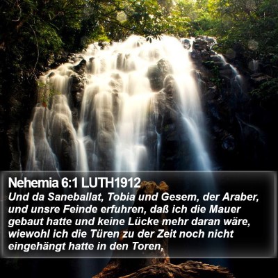 Nehemia 6:1 LUTH1912 Bible Verse Image