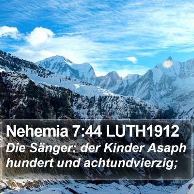 Nehemia 7:44 LUTH1912 Bible Verse Image