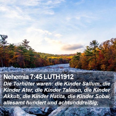 Nehemia 7:45 LUTH1912 Bible Verse Image