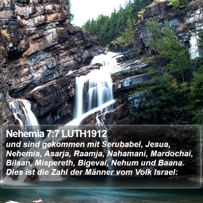 Nehemia 7:7 LUTH1912 Bible Verse Image
