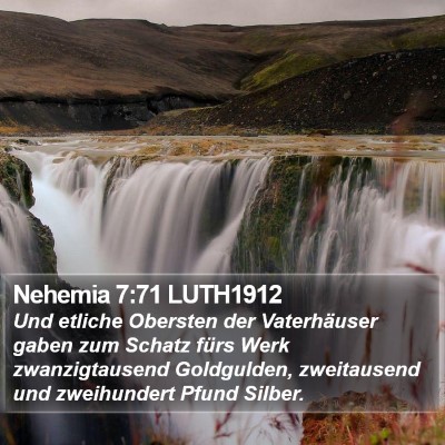 Nehemia 7:71 LUTH1912 Bible Verse Image
