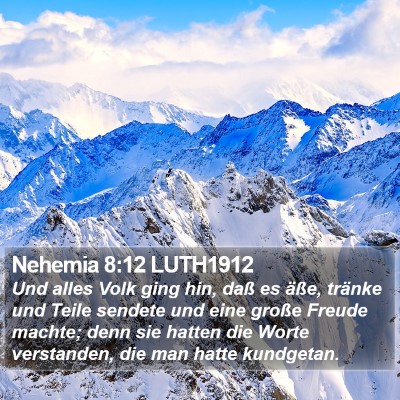 Nehemia 8:12 LUTH1912 Bible Verse Image