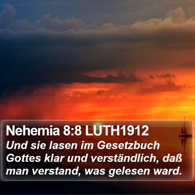Nehemia 8:8 LUTH1912 Bible Verse Image