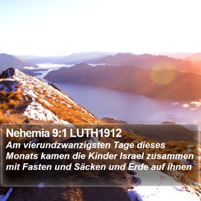 Nehemia 9:1 LUTH1912 Bible Verse Image