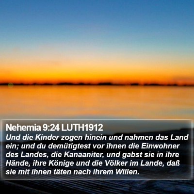 Nehemia 9:24 LUTH1912 Bible Verse Image