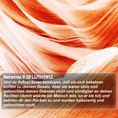 Nehemia 9:29 LUTH1912 Bible Verse Image