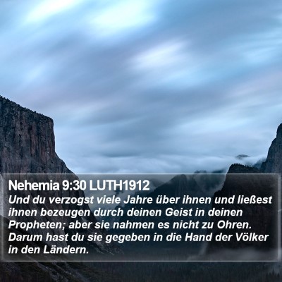 Nehemia 9:30 LUTH1912 Bible Verse Image