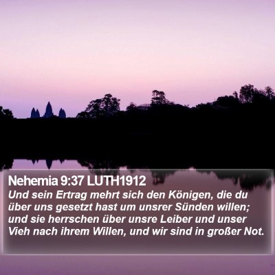 Nehemia 9:37 LUTH1912 Bible Verse Image