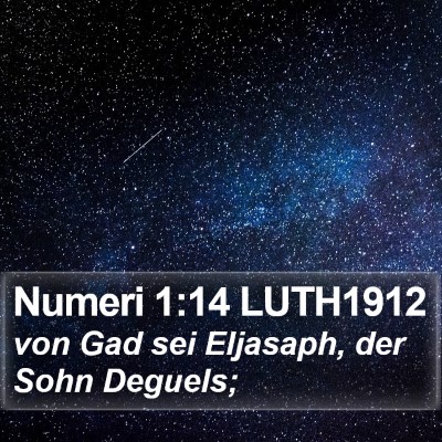 Numeri 1:14 LUTH1912 Bible Verse Image