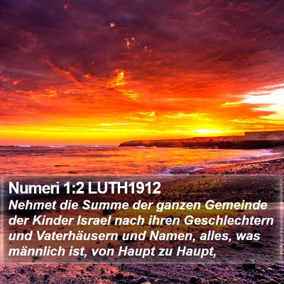 Numeri 1:2 LUTH1912 Bible Verse Image