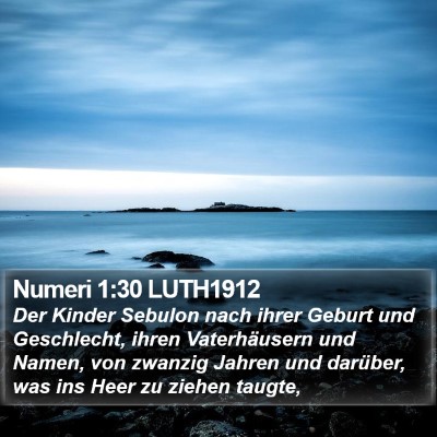 Numeri 1:30 LUTH1912 Bible Verse Image