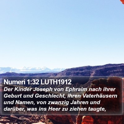 Numeri 1:32 LUTH1912 Bible Verse Image