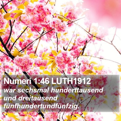 Numeri 1:46 LUTH1912 Bible Verse Image
