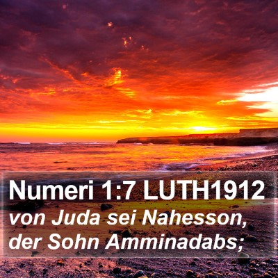 Numeri 1:7 LUTH1912 Bible Verse Image