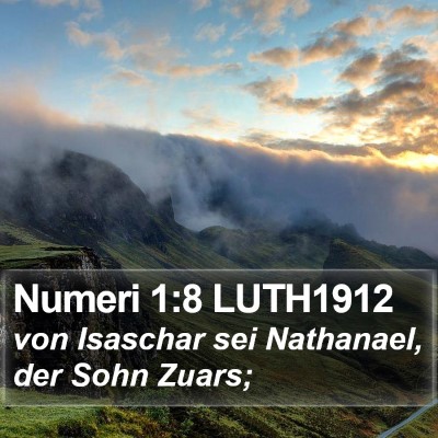 Numeri 1:8 LUTH1912 Bible Verse Image