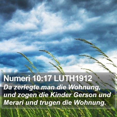 Numeri 10:17 LUTH1912 Bible Verse Image