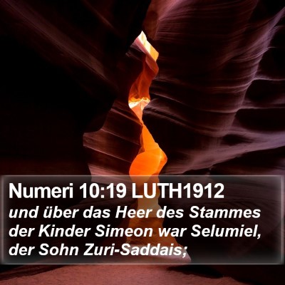 Numeri 10:19 LUTH1912 Bible Verse Image