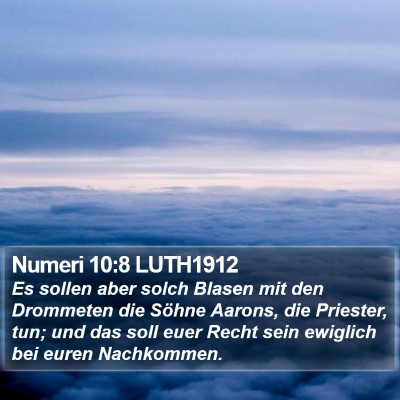 Numeri 10:8 LUTH1912 Bible Verse Image