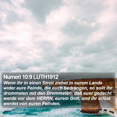 Numeri 10:9 LUTH1912 Bible Verse Image