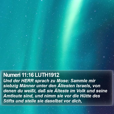Numeri 11:16 LUTH1912 Bible Verse Image