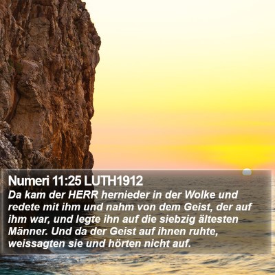 Numeri 11:25 LUTH1912 Bible Verse Image