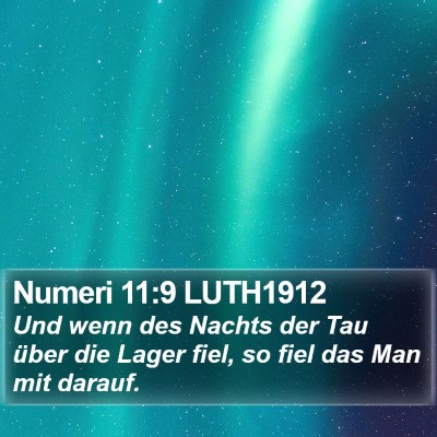 Numeri 11:9 LUTH1912 Bible Verse Image