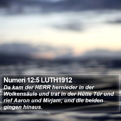 Numeri 12:5 LUTH1912 Bible Verse Image