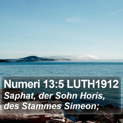 Numeri 13:5 LUTH1912 Bible Verse Image