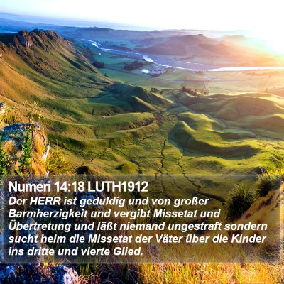 Numeri 14:18 LUTH1912 Bible Verse Image