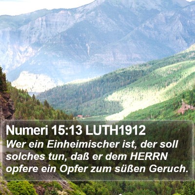 Numeri 15:13 LUTH1912 Bible Verse Image