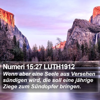 Numeri 15:27 LUTH1912 Bible Verse Image