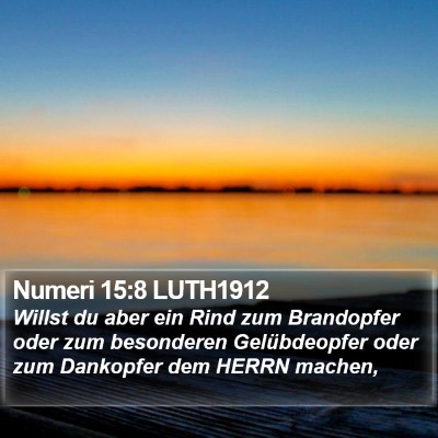 Numeri 15:8 LUTH1912 Bible Verse Image