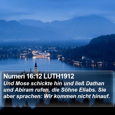 Numeri 16:12 LUTH1912 Bible Verse Image