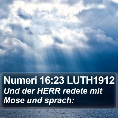 Numeri 16:23 LUTH1912 Bible Verse Image
