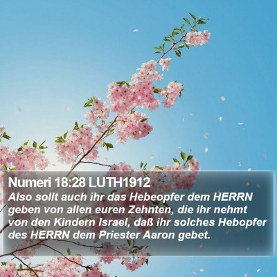Numeri 18:28 LUTH1912 Bible Verse Image