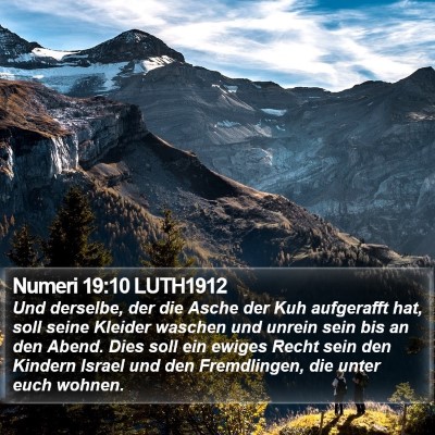 Numeri 19:10 LUTH1912 Bible Verse Image