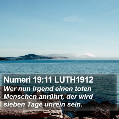 Numeri 19:11 LUTH1912 Bible Verse Image