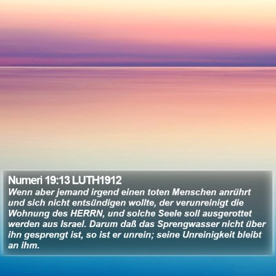 Numeri 19:13 LUTH1912 Bible Verse Image