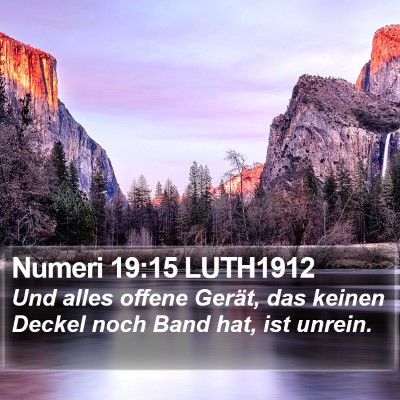 Numeri 19:15 LUTH1912 Bible Verse Image